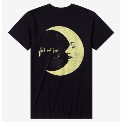 Fall Out Boy Moon Logo Boyfriend Fit Girls T-Shirt