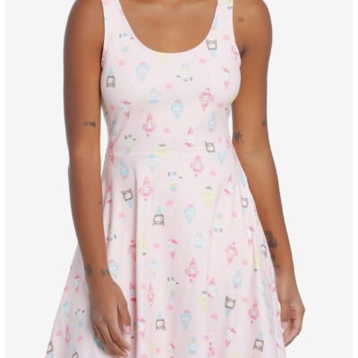 Hello Kitty And Friends Ice Cream Skater Dress