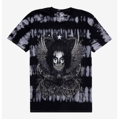 The Crow Winged Skull Face Tie-Dye T-Shirt