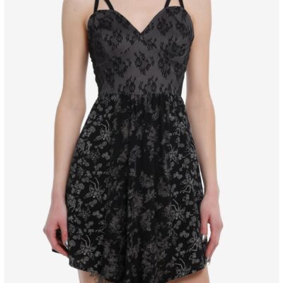 Cosmic Aura Skeleton Fairy Lace Hanky Hem Dress