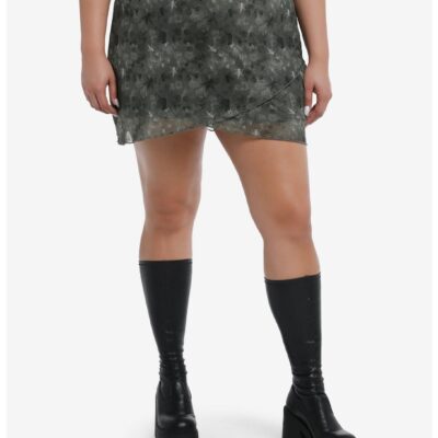 Forest Green Fairy Tulip Mini Skirt Plus Size