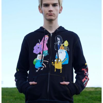 Adventure Time Group Contrast Stitch Hoodie