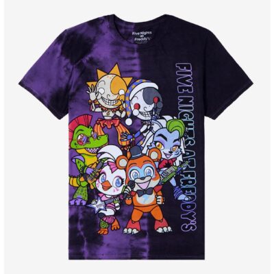 Five Nights At Freddy’s: Security Breach Chibi Split Dye Boyfriend Fit Girls T-Shirt