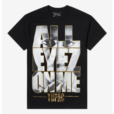 Tupac All Eyez On Me Foil Print T-Shirt