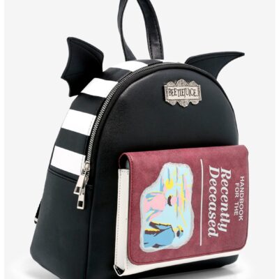 Beetlejuice Recently Deceased Handbook Bat Wing Mini Backpack