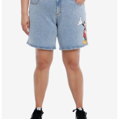 Disney Mickey Mouse Bermuda Jean Shorts Plus Size