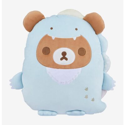 Rilakkuma Chairoikoguma Dino Flat Mochi Plush