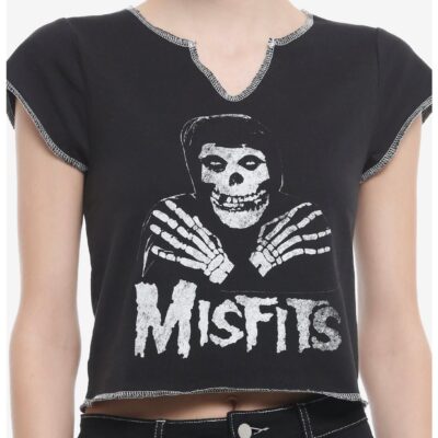 Misfits Crimson Ghost Notched Girls Baby T-Shirt