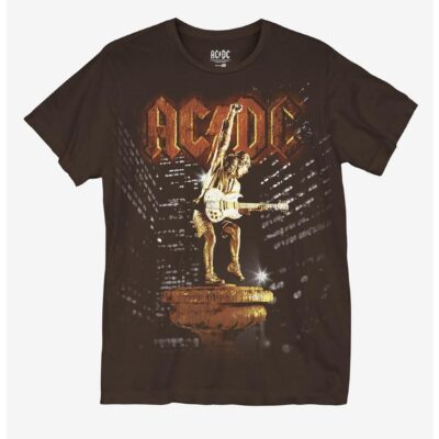 AC/DC Angus Young Statue Boyfriend Fit Girls T-Shirt