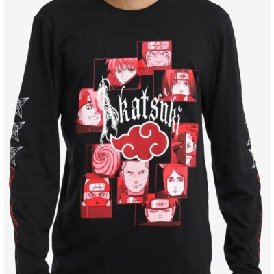 Naruto Shippuden Akatsuki Front & Back Long-Sleeve T-Shirt