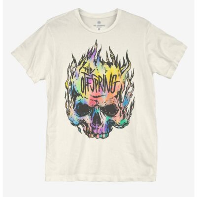 The Offspring Rainbow Skull Boyfriend Fit Girls T-Shirt