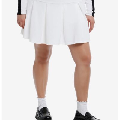 Sweet Society® White Pleated Skort Plus Size