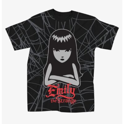 Emily The Strange Spider Boyfriend Fit Girls T-Shirt