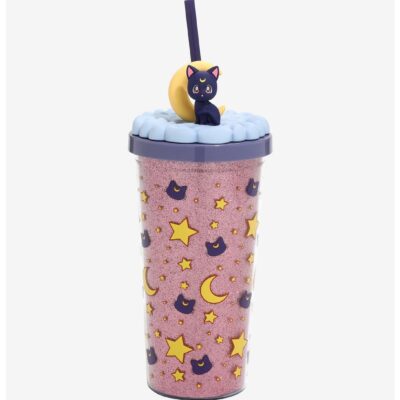 Sailor Moon Crystal Luna Glitter Acrylic Travel Cup