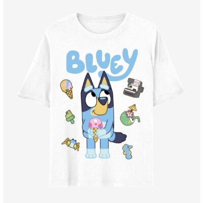 Bluey Vacation Boyfriend Fit Girls T-Shirt