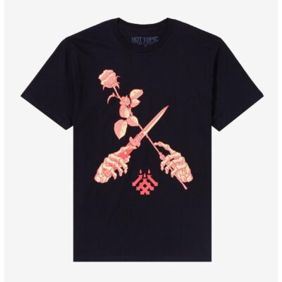 Skeleton Rose Lovesick T-Shirt By M.M.Muench