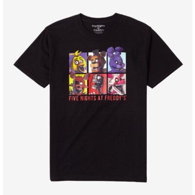 Five Nights At Freddy’s Animatronics Grid T-Shirt