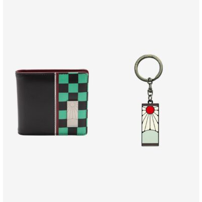 Demon Slayer: Kimetsu No Yaiba Keychain and Tanjiro Kamado Wallet