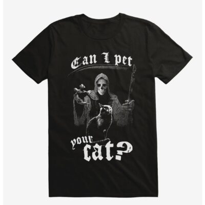 Grim Reaper Can I Pet Your Cat T-Shirt