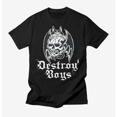 Destroy Boys Skull Cat Bat T-Shirt