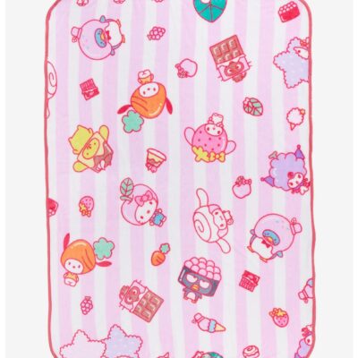 Hello Kitty And Friends Snacks & Treats Throw Blanket