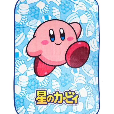 Kirby Blue Snacks Throw Blanket