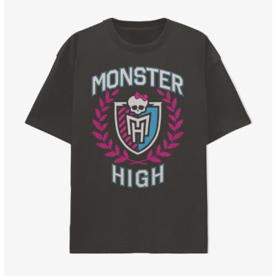 Monster High Glitter Crest Boyfriend Fit Girls T-Shirt