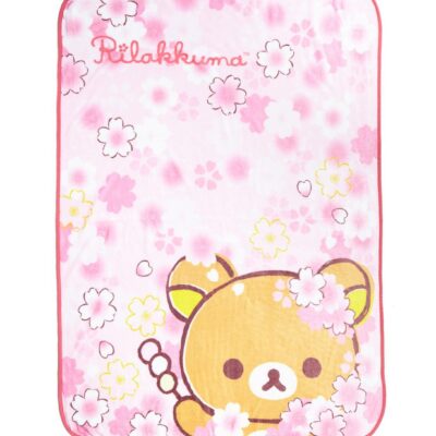 Rilakkuma Sakura Throw Blanket