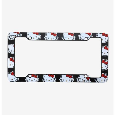 Hello Kitty Faces License Plate Frame