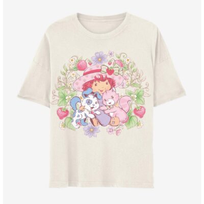 Strawberry Shortcake Trio Hug Boyfriend Fit Girls T-Shirt