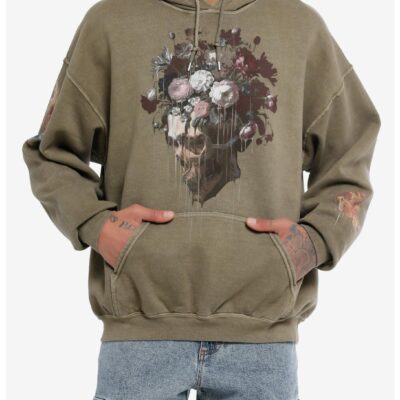 Thorn & Fable™ Flower Skull Hoodie