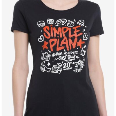 Simple Plan No Pads, No Helmets…Just Balls 20th Anniversary Girls T-Shirt