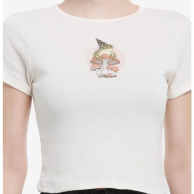 Frog Wizard Mushrooms Girls Baby T-Shirt