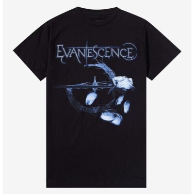 Evanescence Falling Petals Boyfriend Fit Girls T-Shirt