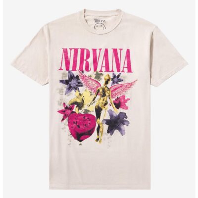 Nirvana In Utero Flowers Girls T-Shirt