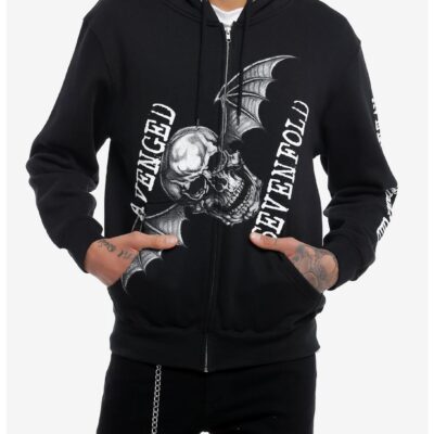 Avenged Sevenfold Winged Skull Zip-Up Hoodie