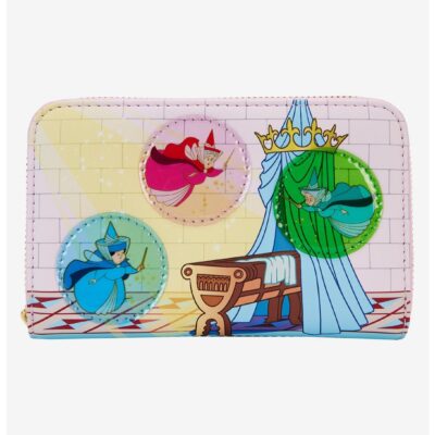 Loungefly Disney Sleeping Beauty Three Good Fairies Zipper Wallet