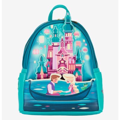 Loungefly Disney Tangled Rapunzel Castle Glow-In-The-Dark Mini Backpack