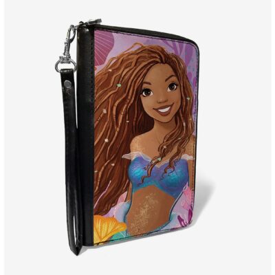 Disney The Little Mermaid Ariel Smiling Shells Zip Around Wallet