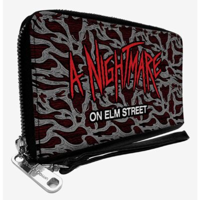 A Nightmare On Elm Street Scribble Freddy Melt Zip Around Wallet