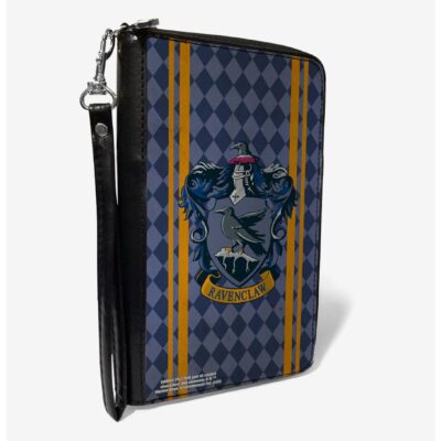 Harry Potter Ravenclaw Crest Stripes Diamonds Zip Around Wallet