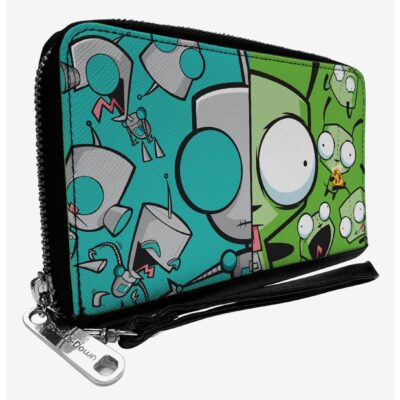 Invader Zim GIR Split Close Up Zip Around Wallet