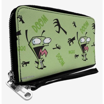 Invader Zim GIR Screaming Doom Zip Around Wallet