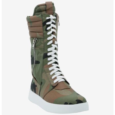 Azalea Wang Camo Lace-Up Super Hi-Top Sneakers